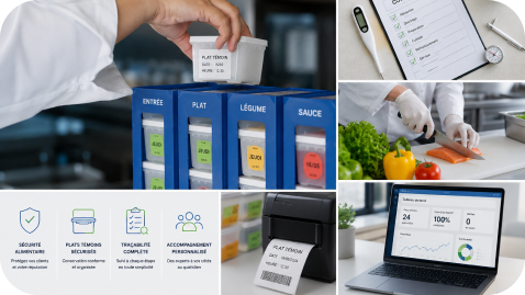 Organisation professionnelle des plats témoins