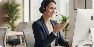 Une conseillère échange avec un professionnel