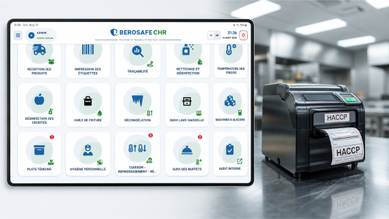 Interface de contrôles HACCP digitaux