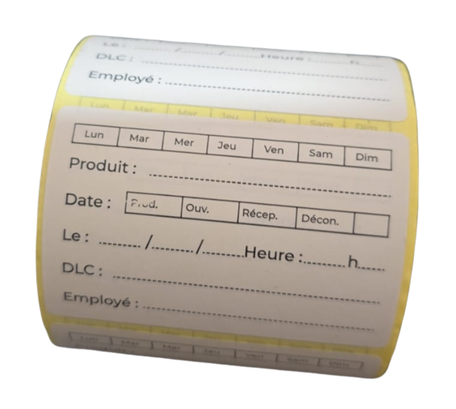 ÉTIQUETTES DLC HACCP STANDARDS